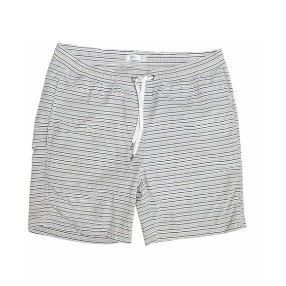Onia The Charles Swim Trunks Men’s Medium Blue White Orange Stripe 7” Inseam - Picture 1 of 10